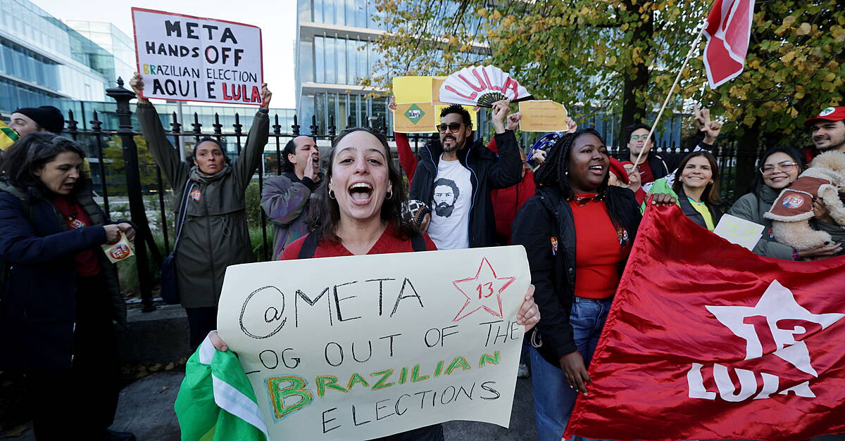‘Hands off’: Brazilians protest outside Meta in Dublin over claims of election bias