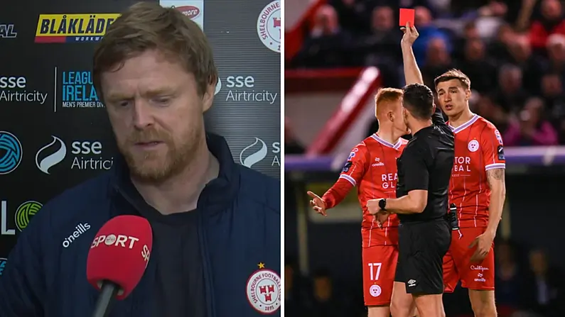 Tugann Damien Duff Faoi Fear Shels mar gheall ar C&aacute;rta Dearg craice&aacute;ilte i gcoinne Shamrock Rovers