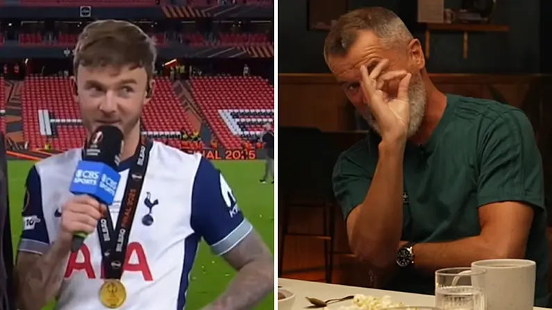 Athbheochan ar achrann faoi James Maddison le jab c&uacute;ig-thaobhach d&aacute;na ag Roy Keane