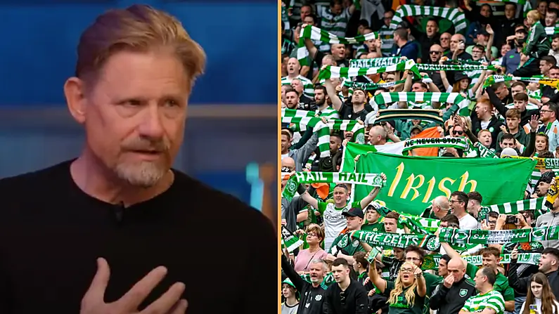 Peter Schmeichel ag M&iacute;ni&uacute; ar an gCaoi mar a thit s&eacute; i nGr&aacute; le Celtic
