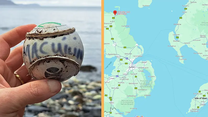 An Sc&eacute;al Dochreidte faoin gcaoi gur th&aacute;inig Sliotar Aontroma i dt&iacute;r ar Oile&aacute;n Mhanann