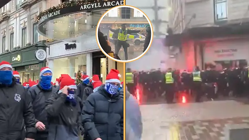 Achrann i nGlasch&uacute; Nuair a Thugann Lucht Lean&uacute;na i Hata&iacute; Daid&iacute; na Nollag Aghaidh ar a Ch&eacute;ile Roimh an Dearba&iacute; Old Firm