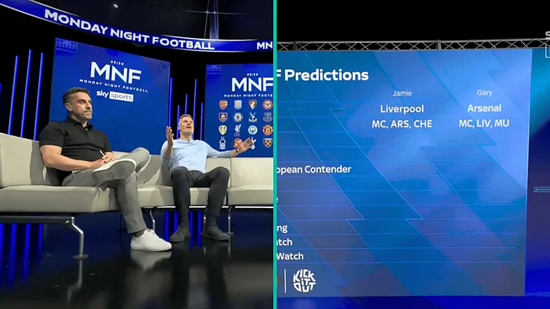 Bh&iacute; tuartha mire Gary Neville faoin bPr&iacute;omhroinn cos&uacute;il le magadh faoi f&eacute;in