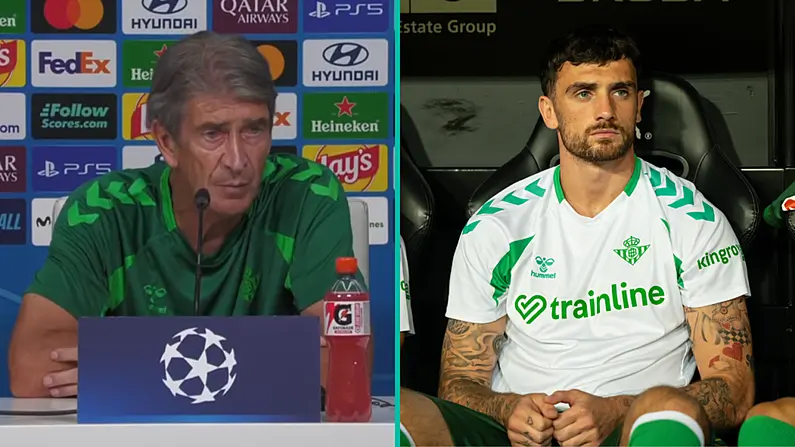 Admha&iacute;onn bainisteoir Real Betis go bhfuil Troy Parrott san fhoireann tar &eacute;is an cur ar an mbinse is d&eacute;ana&iacute;.