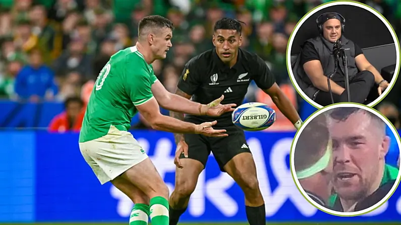 Deir Laoch All Black go raibh s&eacute; Tuillte ag 'Goir&iacute;n' Sexton Tar &eacute;is Focail O'Mahony le Sam Cane