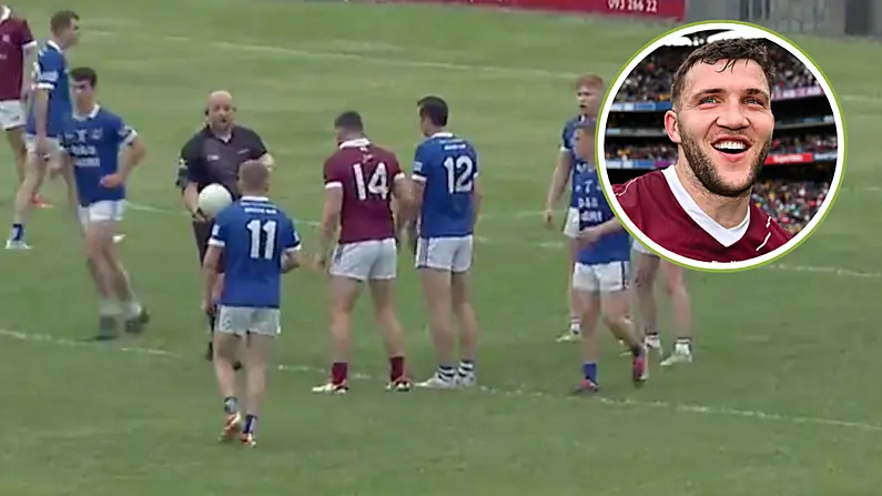 Damien Comer ag Spreagadh Eanach Dh&uacute;in Ar&iacute;s Le C&uacute;l D&iacute;reach &oacute;n Caith Isteach