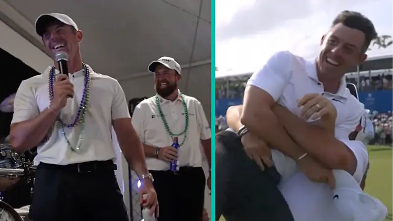 Ceili&uacute;radh &eacute;achtach uaidh Shane Lowry Agus Rory McIlroy le bua sa Zurich Classic