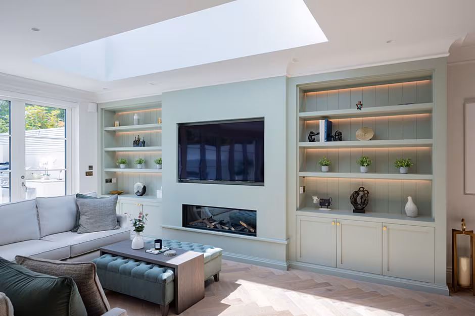 A media wall for your home is a real statement piece