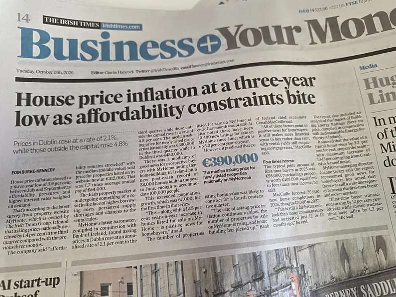 MyHome Property Report Q3 2026 media coverage