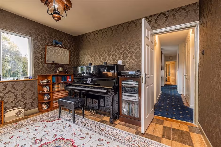 The music room in Maryville is set up for playing and listening