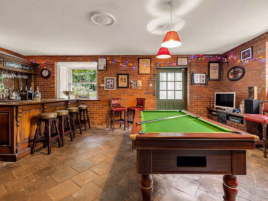 The home bar at Baltrasna House