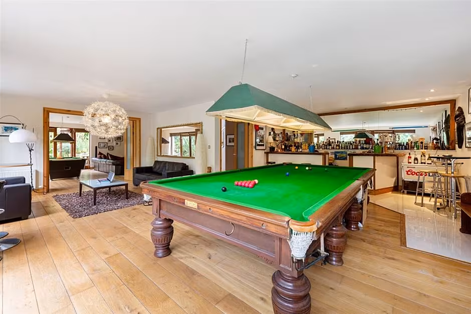 The snooker table at Holly Lodge