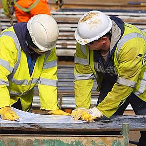 Construction work continues to fall