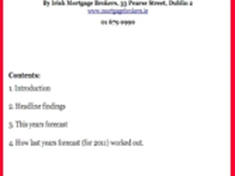 Mortgage Market Trend Outlook 2012