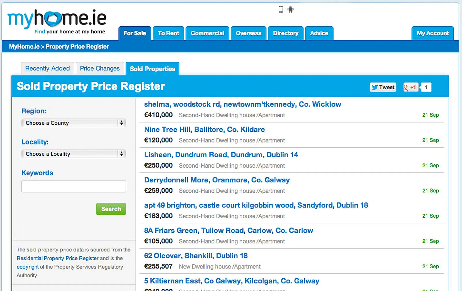 MyHome unveils Property Price Register feature