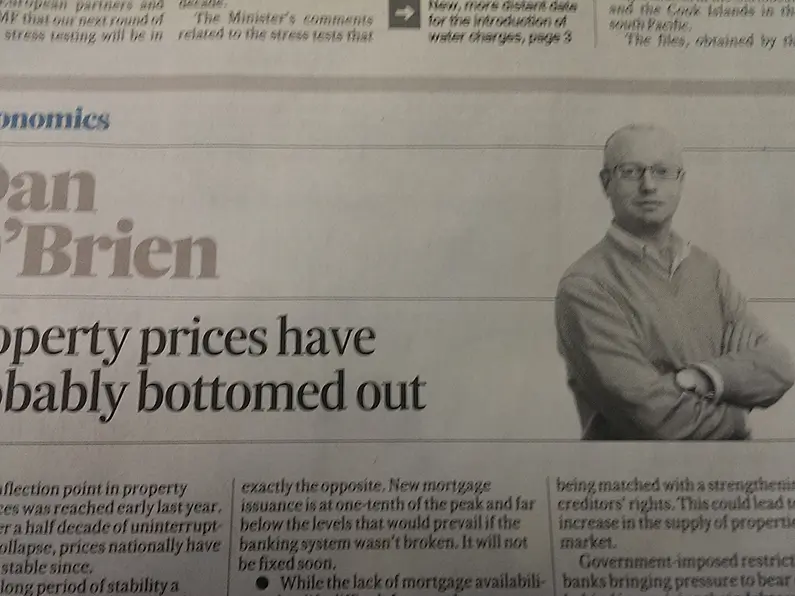 O'Brien predicts "property prices have probably bottomed out"