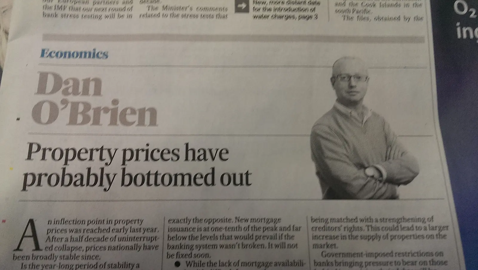 O&amp;#039;Brien predicts &amp;quot;property prices have probably bottomed out&amp;quot;