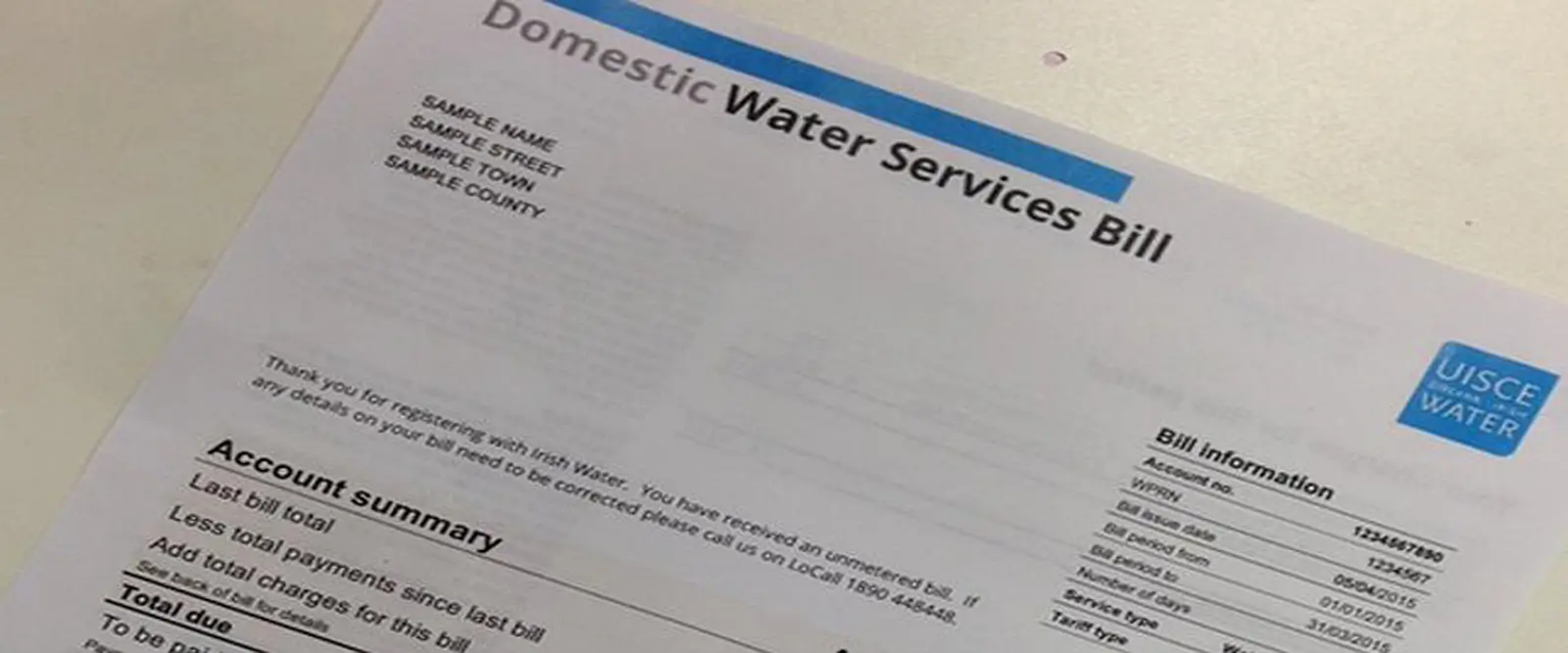 Irish Water to begin reading meters ahead of first round of bills