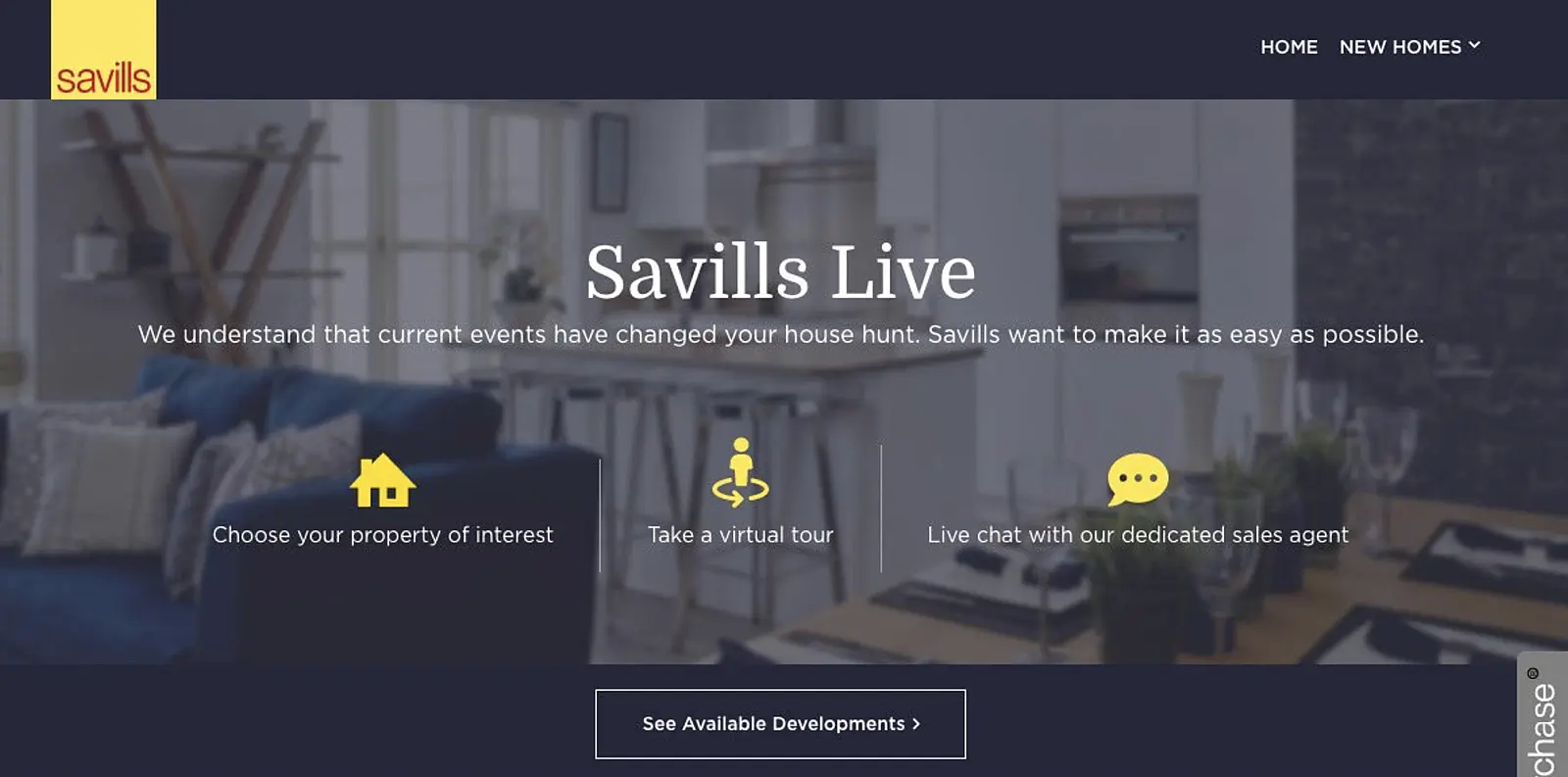Savills Live enables potential buyers to view and purchase property online