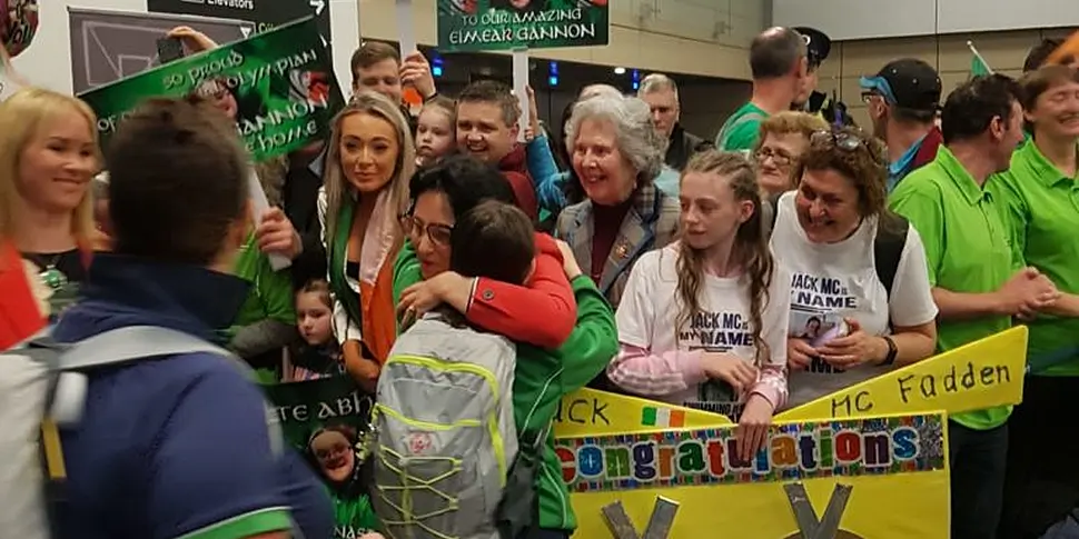 Team Ireland arrives home afte...
