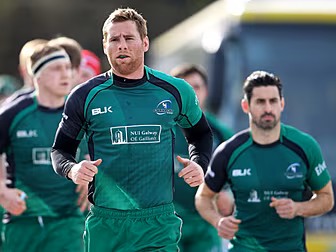 Gavin Duffy trains with Mayo b...