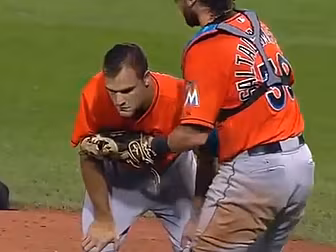 Baseball pitcher takes a 150km...