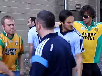 Dublin and Donegal GAA fans go...
