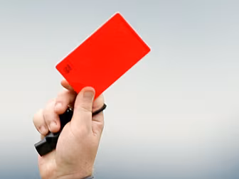 Norwegian footballer sent off...