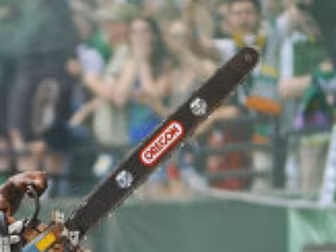 PIC: The chainsaw celebration...