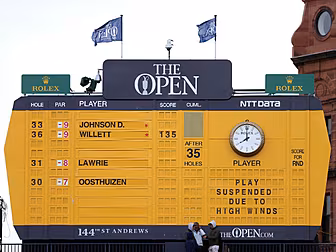 High winds delay Open play