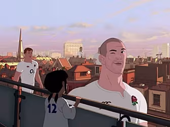 England's players get the...