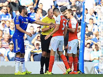 Arsenal down to ten as Gabriel...