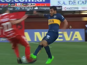 WATCH: Carlos Tevez breaks opp...