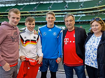 Bastian Schweinsteiger met the...