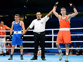 Irish boxers Michael Conlan an...