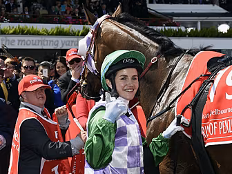 A female jockey wins the Melbo...