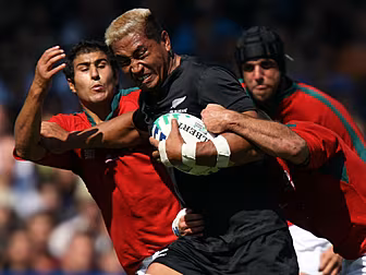 New Zealand players bring the...