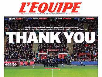 The French press thank England...