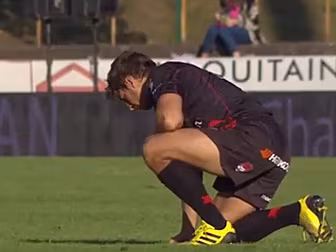 WATCH: Rugby player gets his t...
