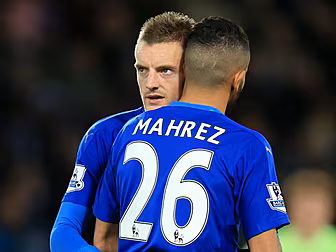 Riyad Mahrez and Jamie Vardy s...