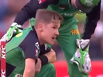 WATCH: Bowler uses his nose to...