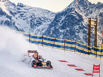 A Formula 1 car took to the sk...