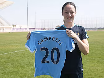 Irish defender Megan Campbell...