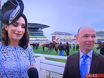 WATCH: Racing pundit runs away...
