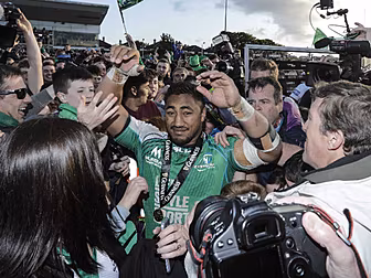 Man-of-the-match Bundee Aki al...