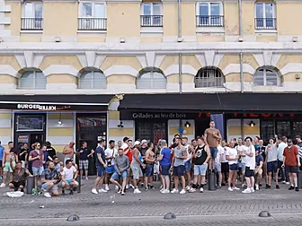Tear gas fired as England fans...