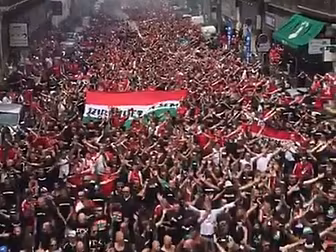 WATCH: Hungary fans take over...