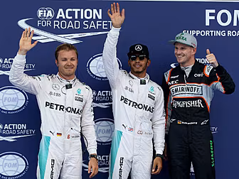 Lewis Hamilton to start on pol...