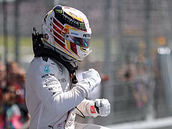 Home joy for Lewis Hamilton as...