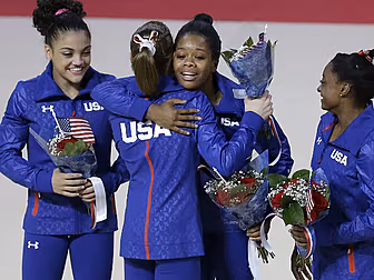 Gabby Douglas makes her second...